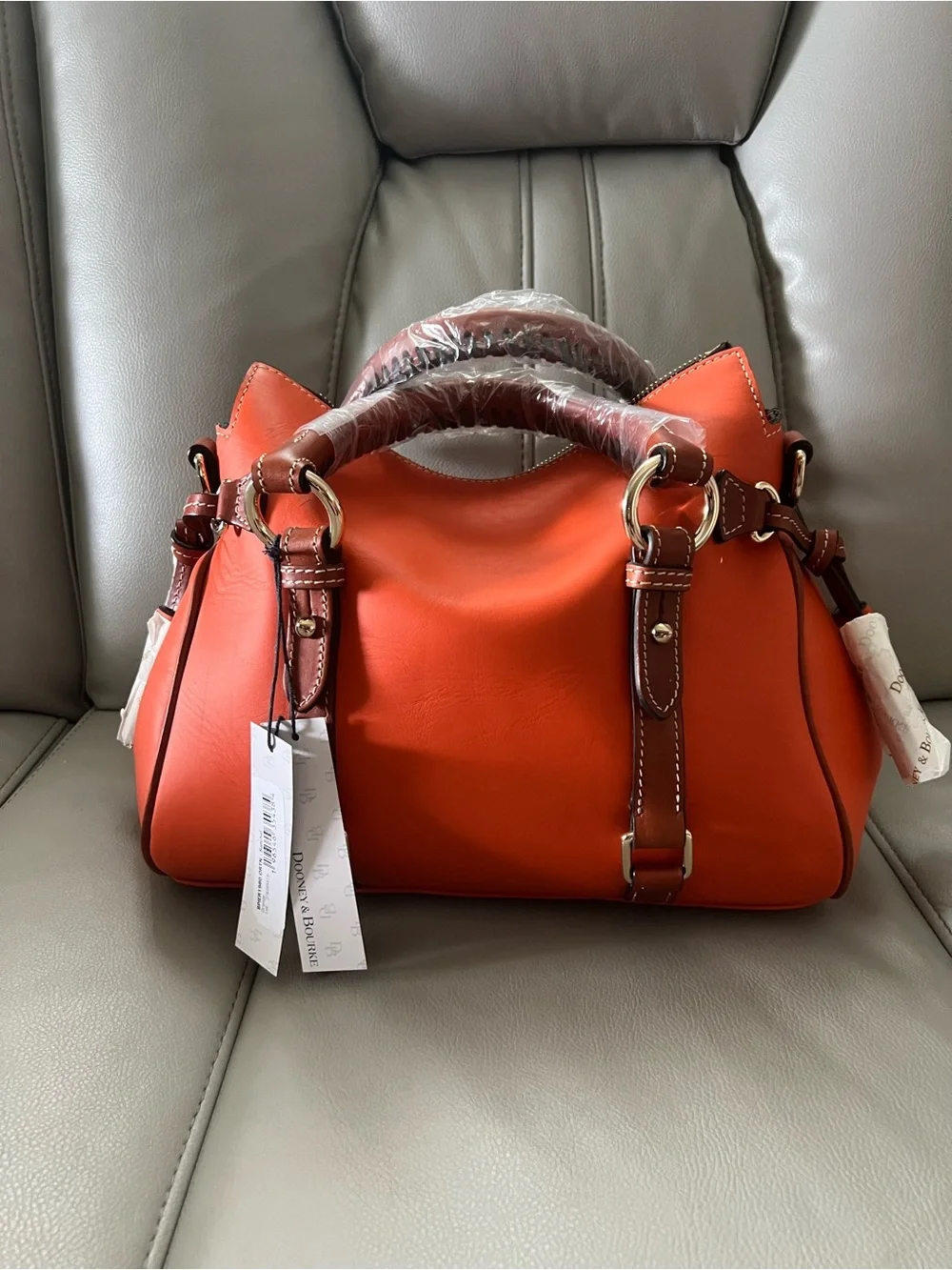 Dooney and Bourke Penrose Satchel Orange